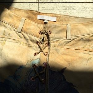Roberto Cavalli Suede Jeans 